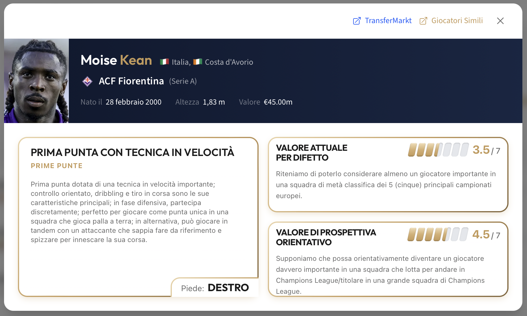 Analisi e Valutazione Profilo